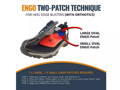 ENGO two-patch technique for heel edge blisters with orthotics