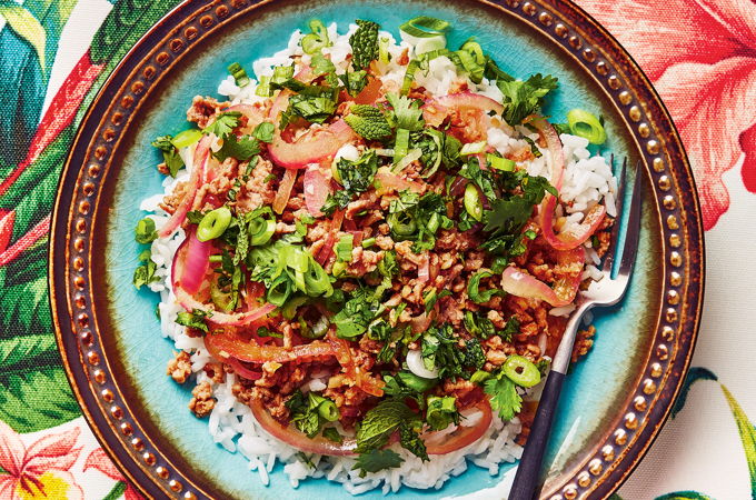 Ground Lemongrass Chicken (<i>Larb</i>)