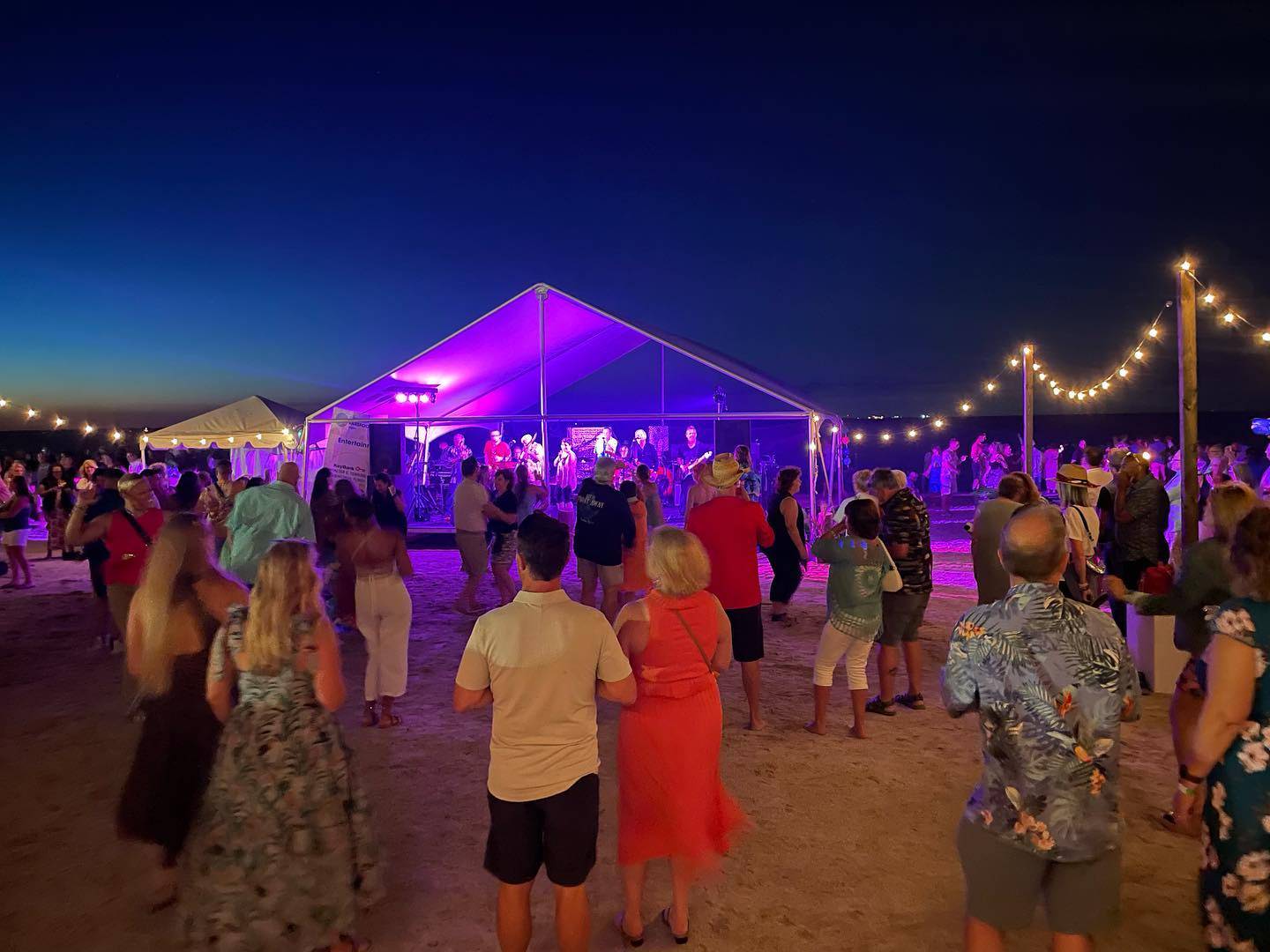 Barefoot on the Beach Band tent at Maumee Bay State Park