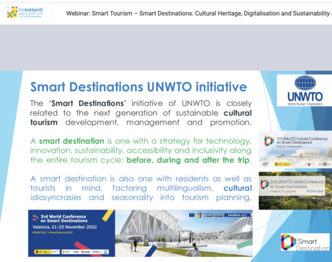 Smart Tourism - Smart Destinations: Cultural Heritage, Digitalisation and Sustainability aspects