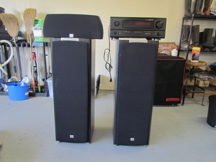 JBL S310II JBL Floor Speakers, Center Speaker and Denon 6.1 Receiver