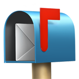 Open mailbox with raised flag 1f4ec