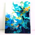 AQUA Gradient Acrylic Pouring Abstract Art with Olga Soby