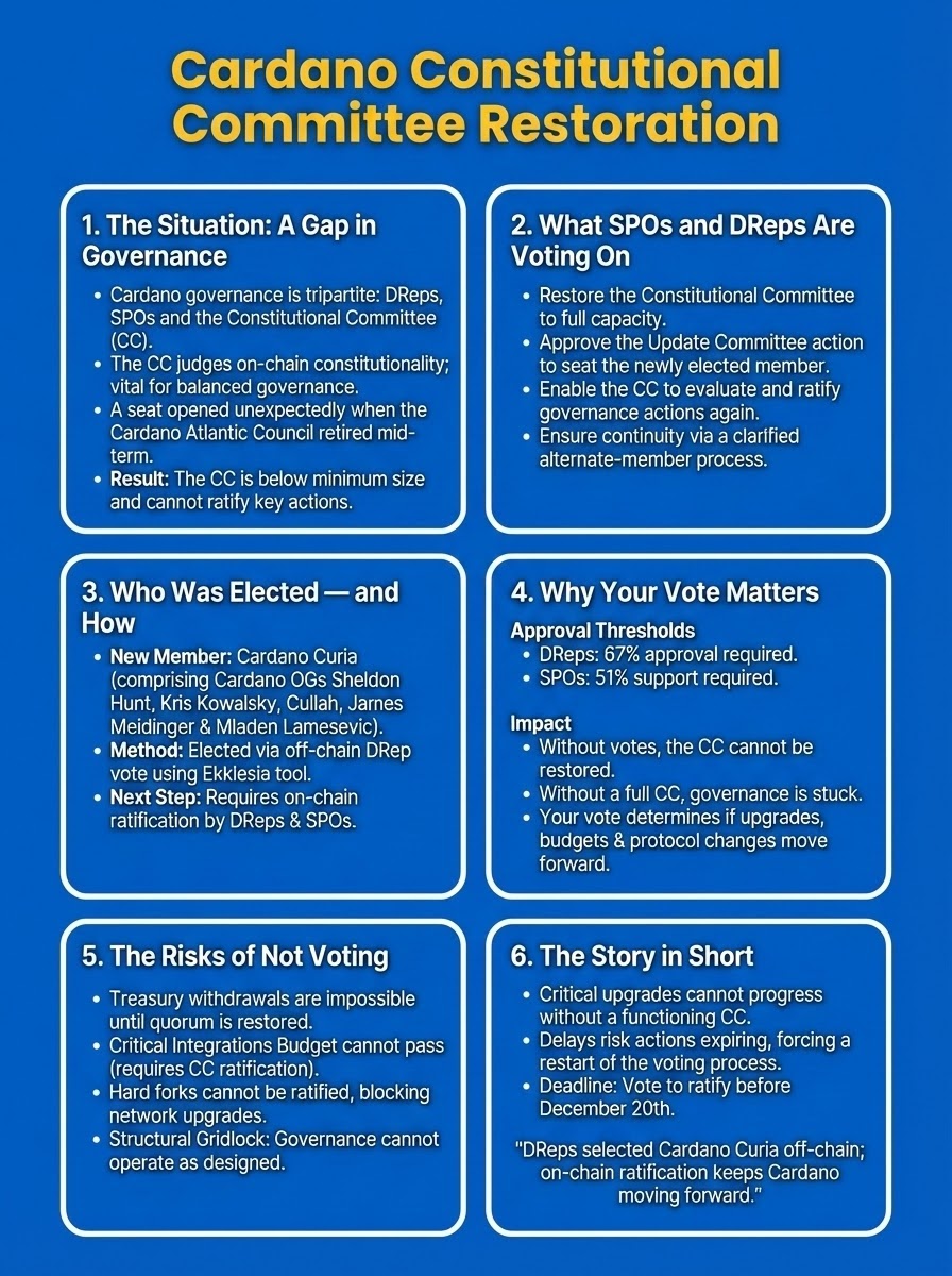 Cardano Constitutional Committee Restoration Infographic | Essential ...