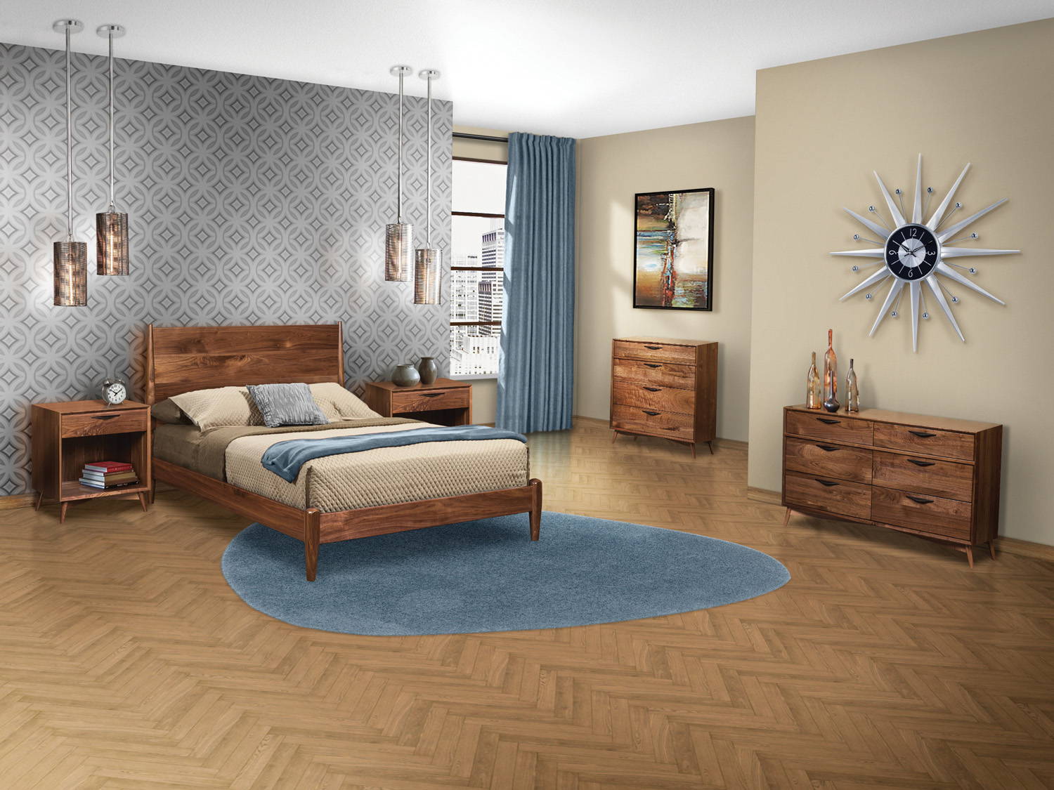 Image of fully customizable Kenton Bedroom Set through Harvest Home Interiors Amish Solid Wood Furniture