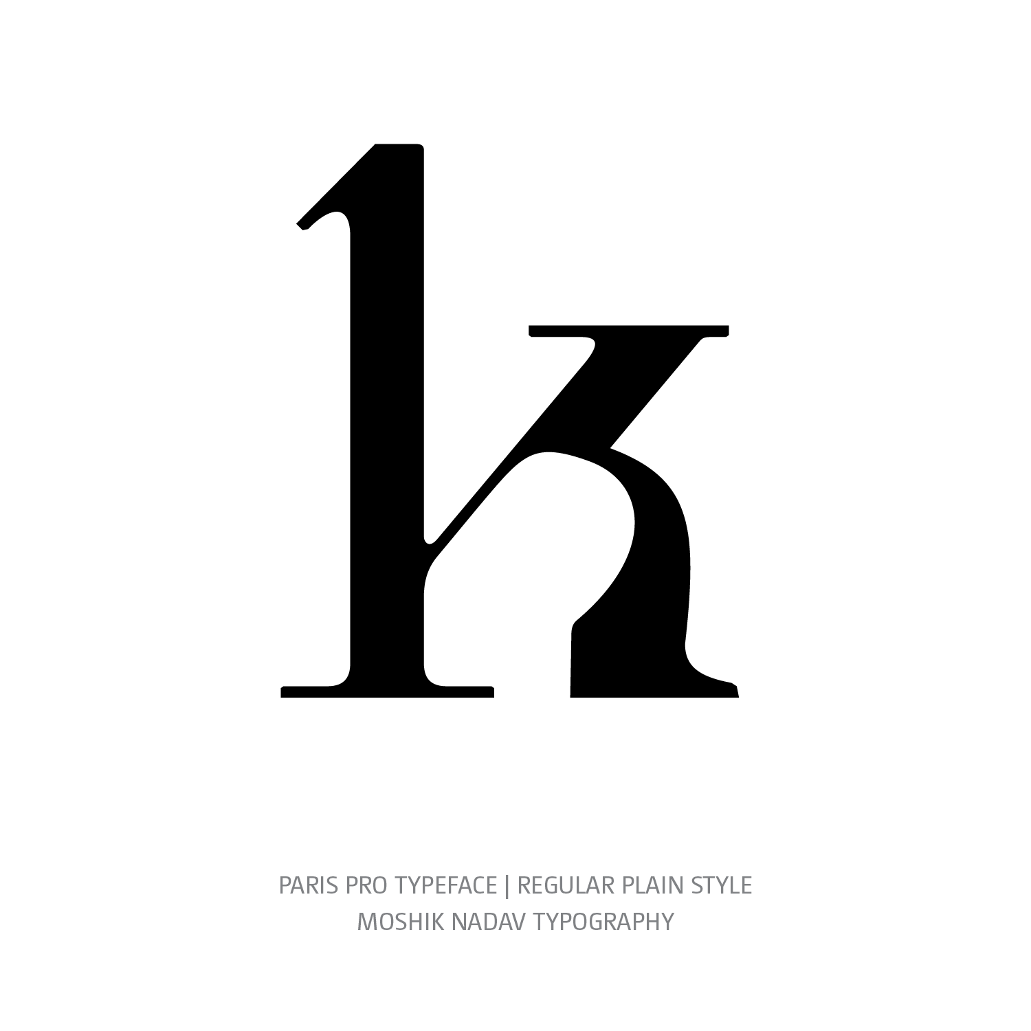 Paris Pro Typeface Regular Plain k