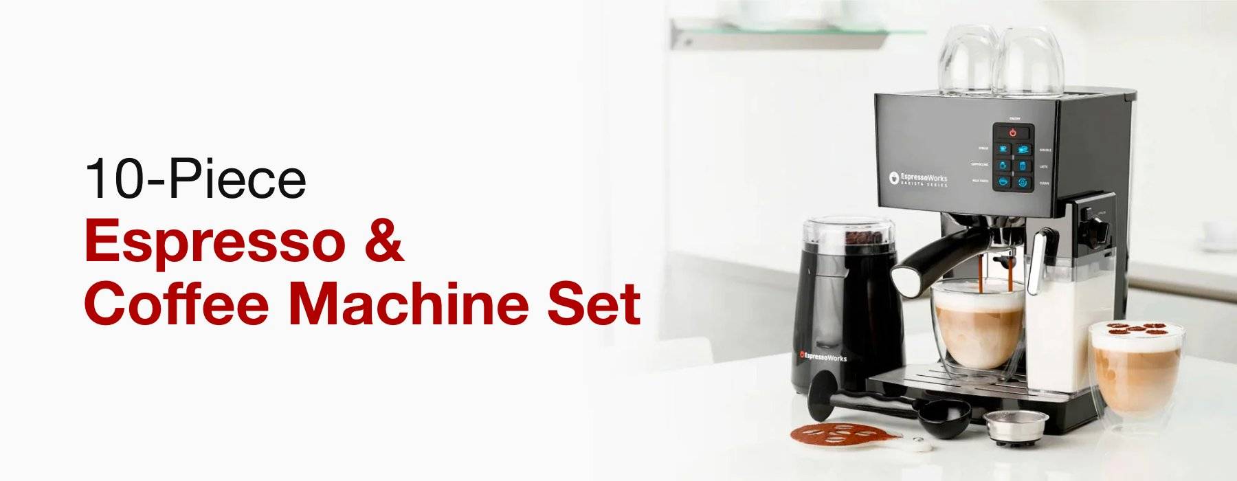 Frequently Asked Questions about the EspressoWorks 10-Piece Espresso and Cappuccino Machine Set
