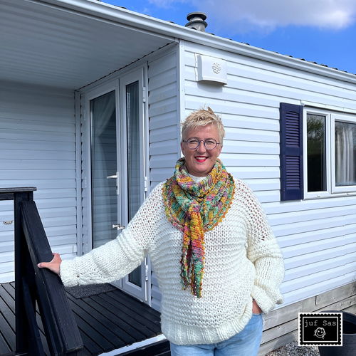 Crochet pattern shawl Norma by juf Sas