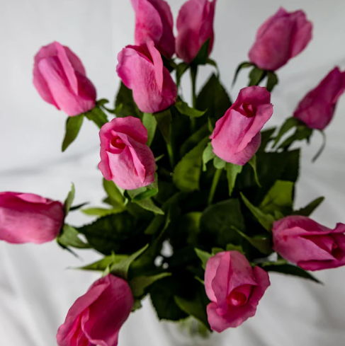 Pink Real Touch Rose Bud - Realistic Artificial Flowers - Image 3