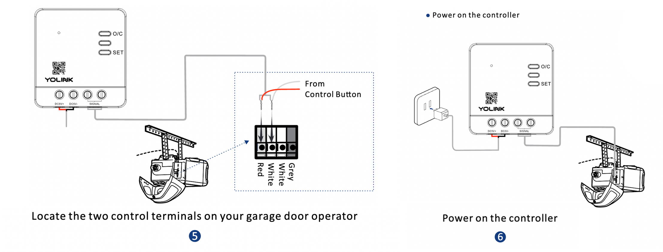 Smart garage opener instructions on installing YoLink Garage Door Controller 1.