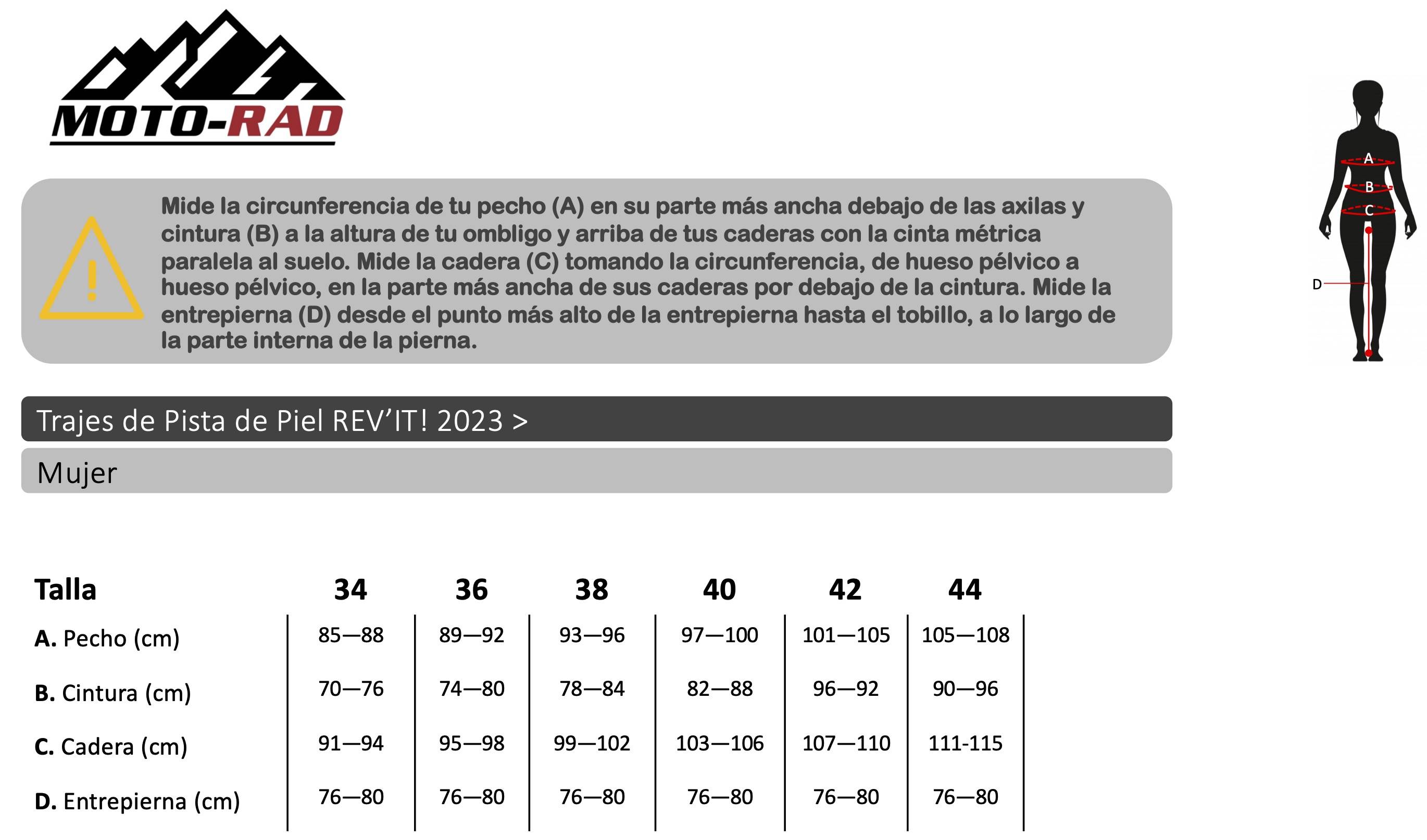 Guia de Tallas para Trajes Revit