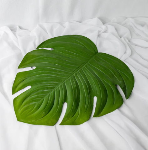 Monstera Placemat (6 Pack) - Realistic Artificial Flowers and Greenery