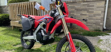 2023 HONDA CRF450RL motorcycle for rent near Cambridge Springs, PA