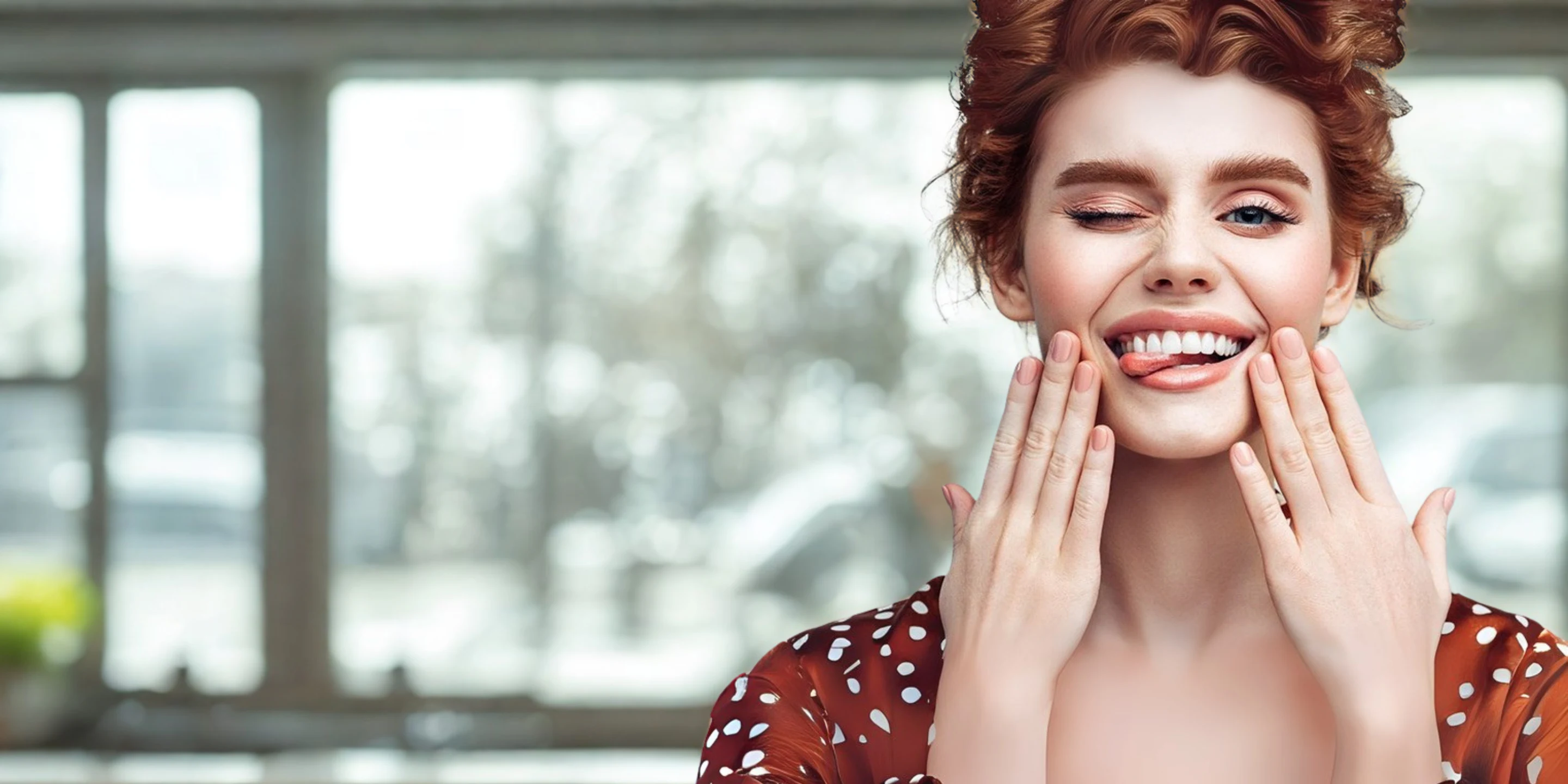 happy woman smiling