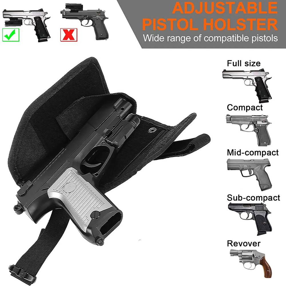 left hand shoulder holster, shoulder gun holster, belly holster, right hand shoulder holster