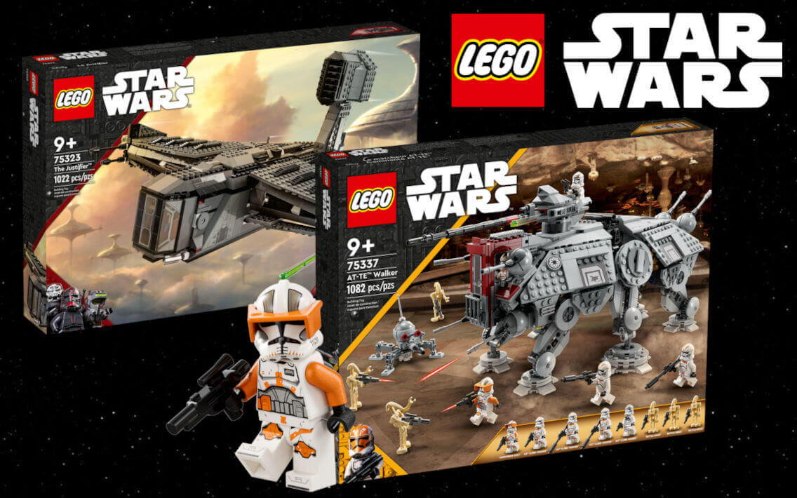 LEGO Star Wars 75337 AT-TE Walker and 75323 The Justifier