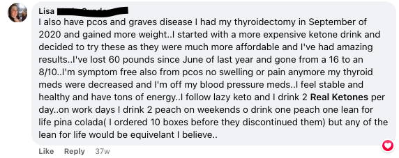 Real Ketones PCOS weightloss thyroid blood pressure energy