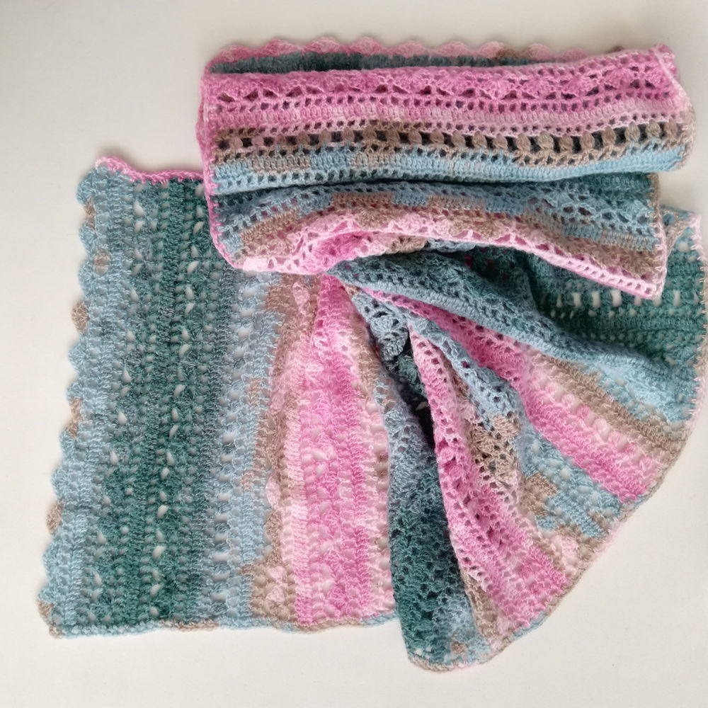 Lacy blanket shawl