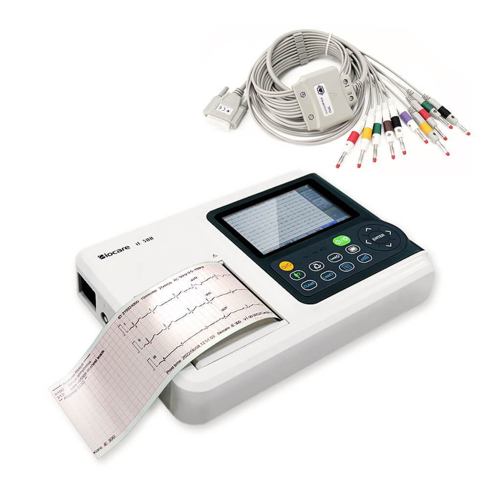 Biocare iE300 3チャンネル 12誘導心電図装置（プリンター内蔵）