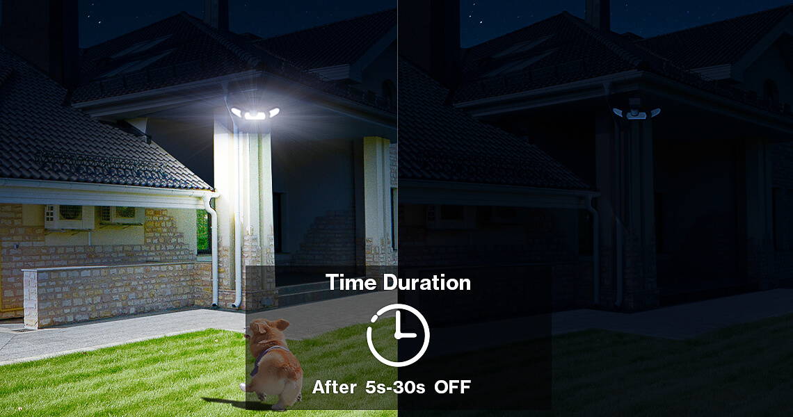 LED Outdoor Motion Lights Time Duration Setting
