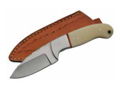 Bone Handle Knife 7 Overall with Leather Sheath