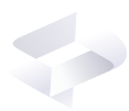 A white circular icon