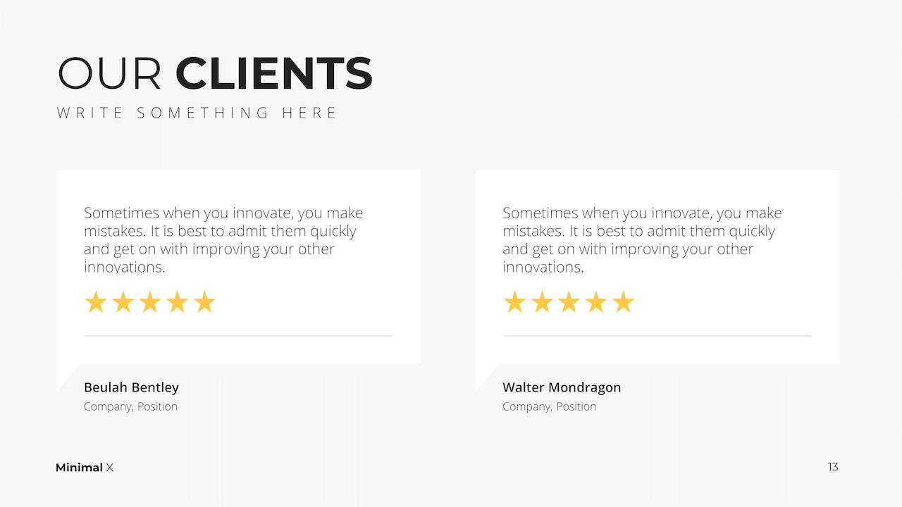 Modern X Construction Presentation Template