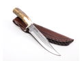 Silver Stag Custom Tool Steel Bowie With NWTF Logo Handle and Sheath