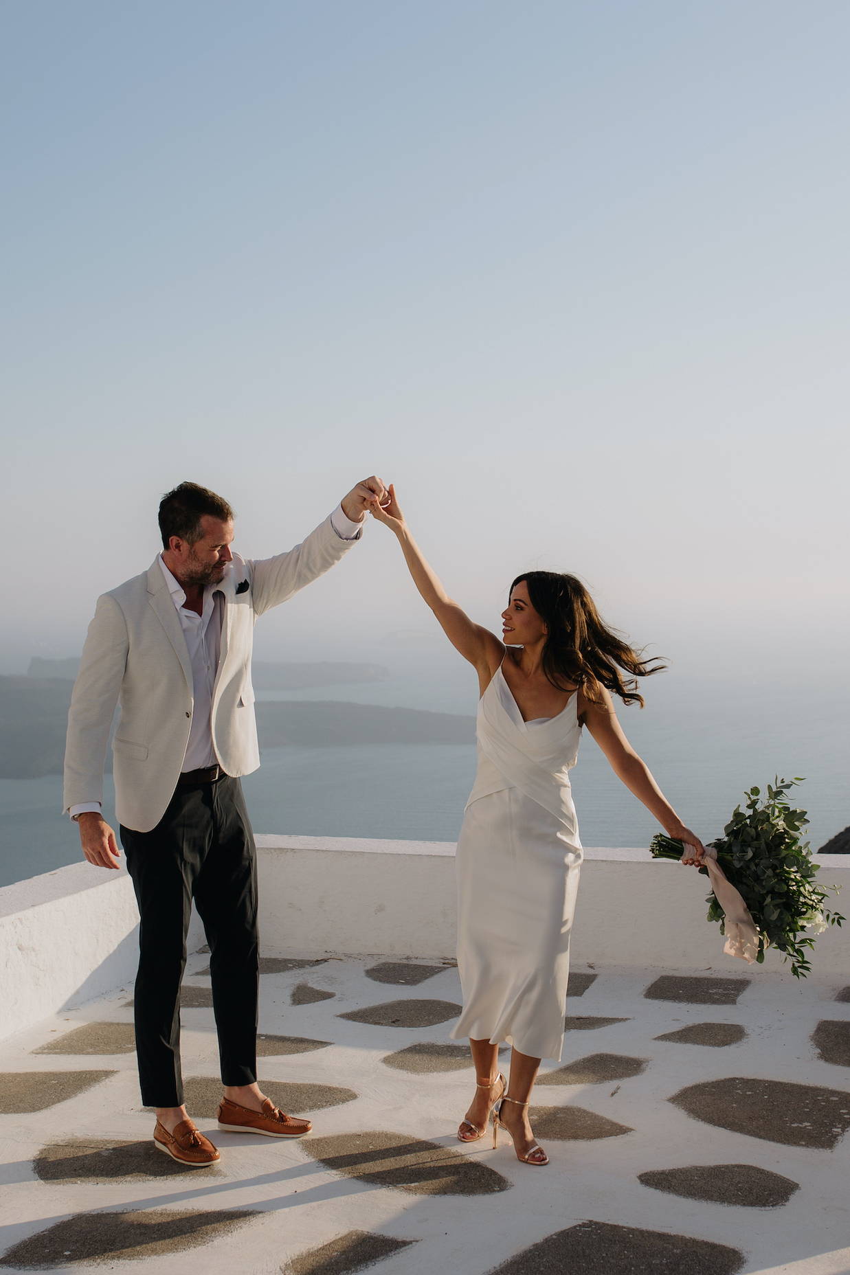 Wedding Photography on rooftop in Greece