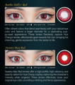 Barbie Dolly+ Red： Offer vibrant colors that blend seamlessly with your natural eye color and feature a larger diameter for a captivating puppy-eyed appearance. These lenses flawlessly capture Hua Cheng's tender, affectionate gaze towards Xie Lian, bringing his charming, gentle expression from the series to life.  Sweety Max Red：Sweety Max Red lenses offer a high-profile, high-vibrancy, and opacity option for Hua Cheng cosplay, capturing the character's intensity when angered. These lenses effectively cover your original eye color, providing a striking and fierce appearance.