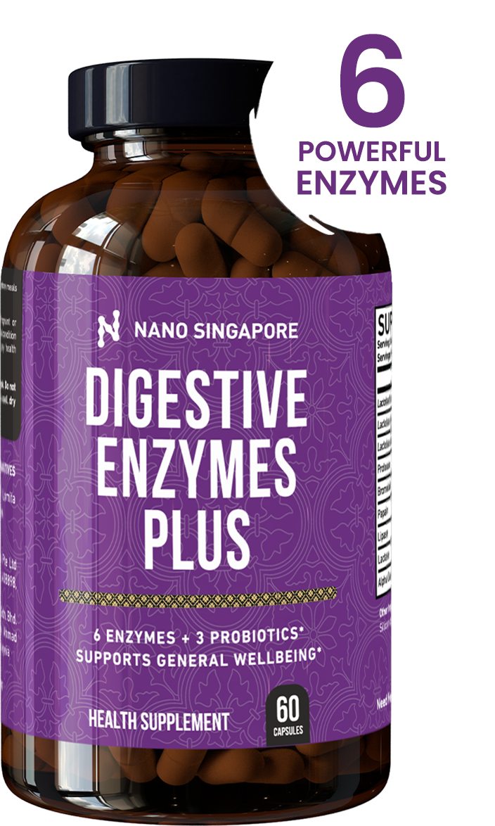 A bottle of the best digestive enzyme supplement