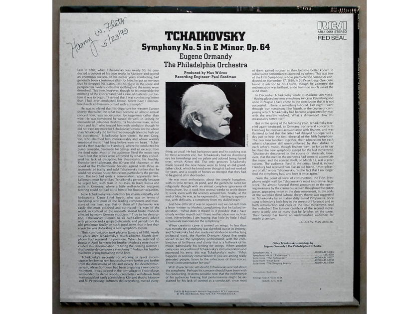 RCA/Ormandy/Tchaikovsky - Symphony No. 5 / NM