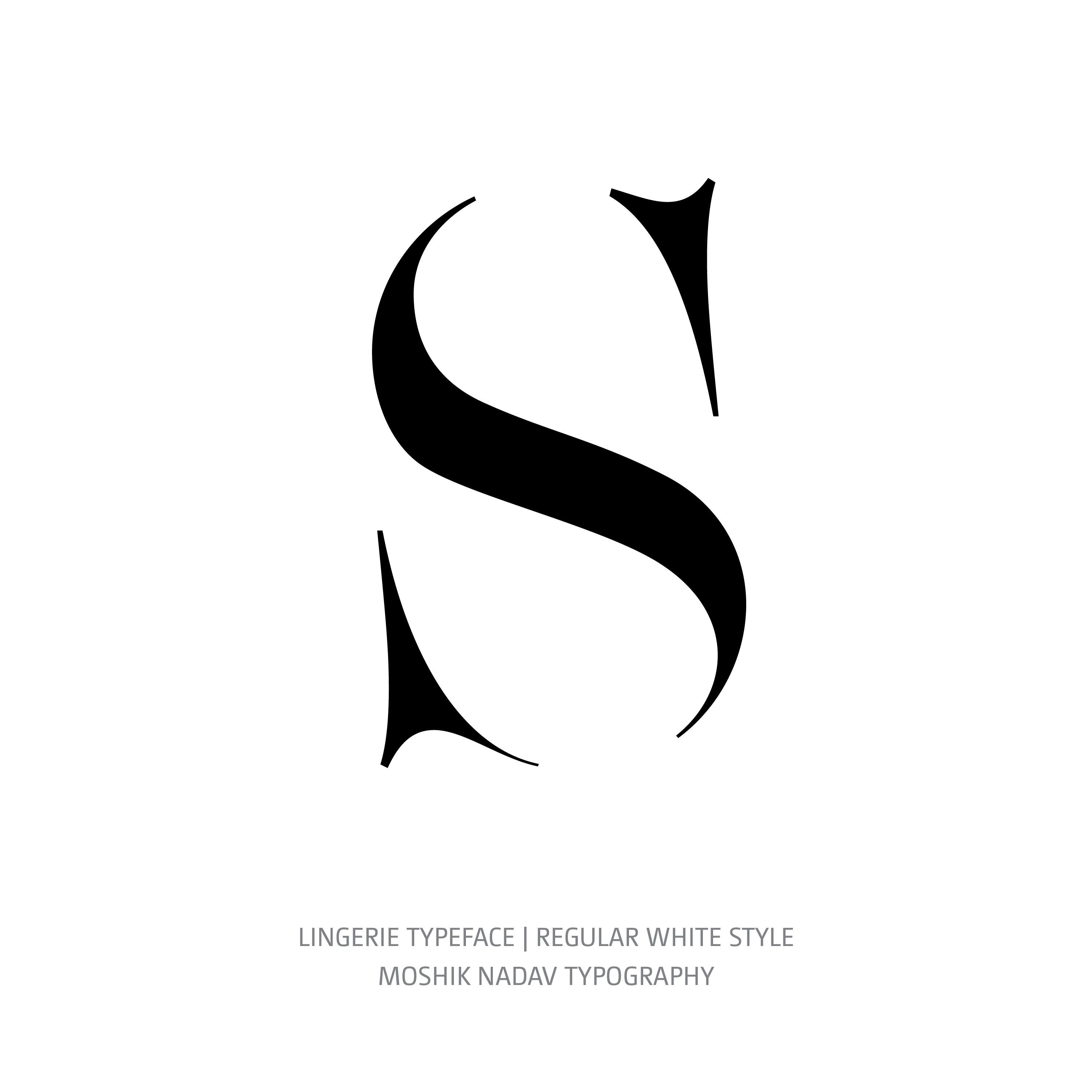 Lingerie Typeface Regular White S