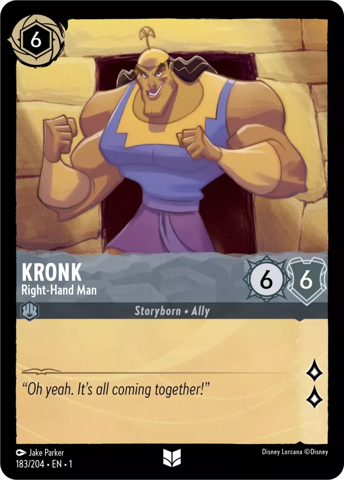 Kronk card from Disney's Lorcana: The First Chapter.