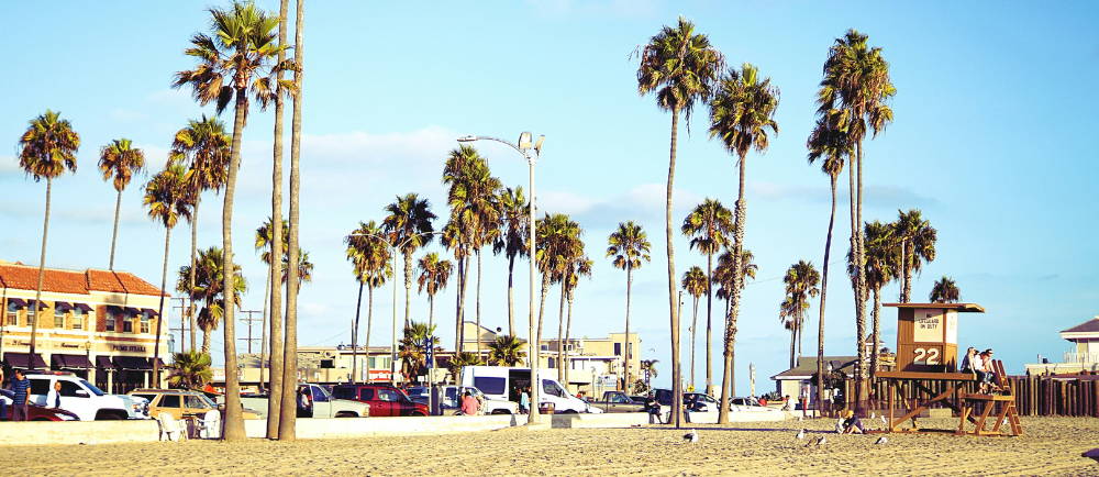 a beach in Santa Ana, California