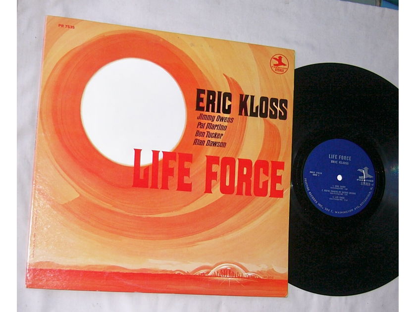 ERIC KLOSS - LIFE FORCE -  - RARE ORIG 1968 JAZZ LP - PRESTIGE PR 7535