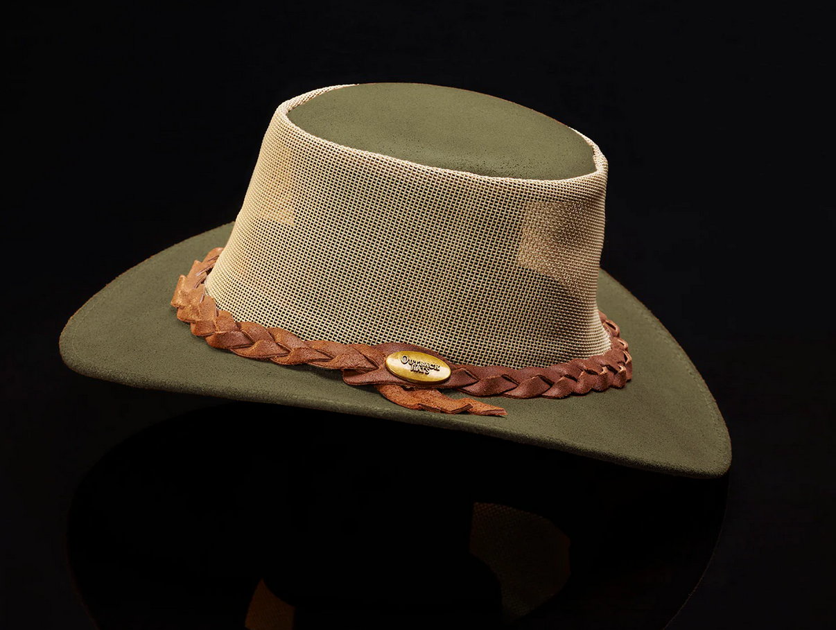 Outback Canvas Mesh Hat Classic Olive - Image 3