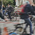 Commuters on bicycles