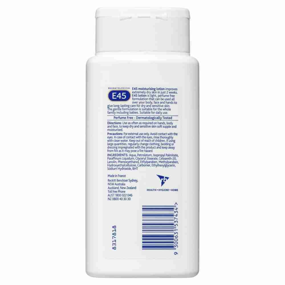 E45 Moisturising Lotion for Dry skin  200mL - Image 3