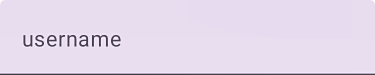 A simple text field showing a username label