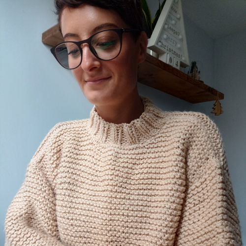 Strickmuster: Super einfacher Pullover mit Strumpfband