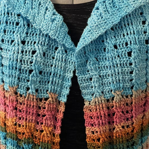 Gehaakt kabel vest Vivian