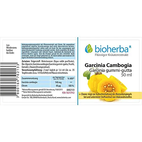 Garcinia Cambogia Tropfen, Tinktur 50 ml