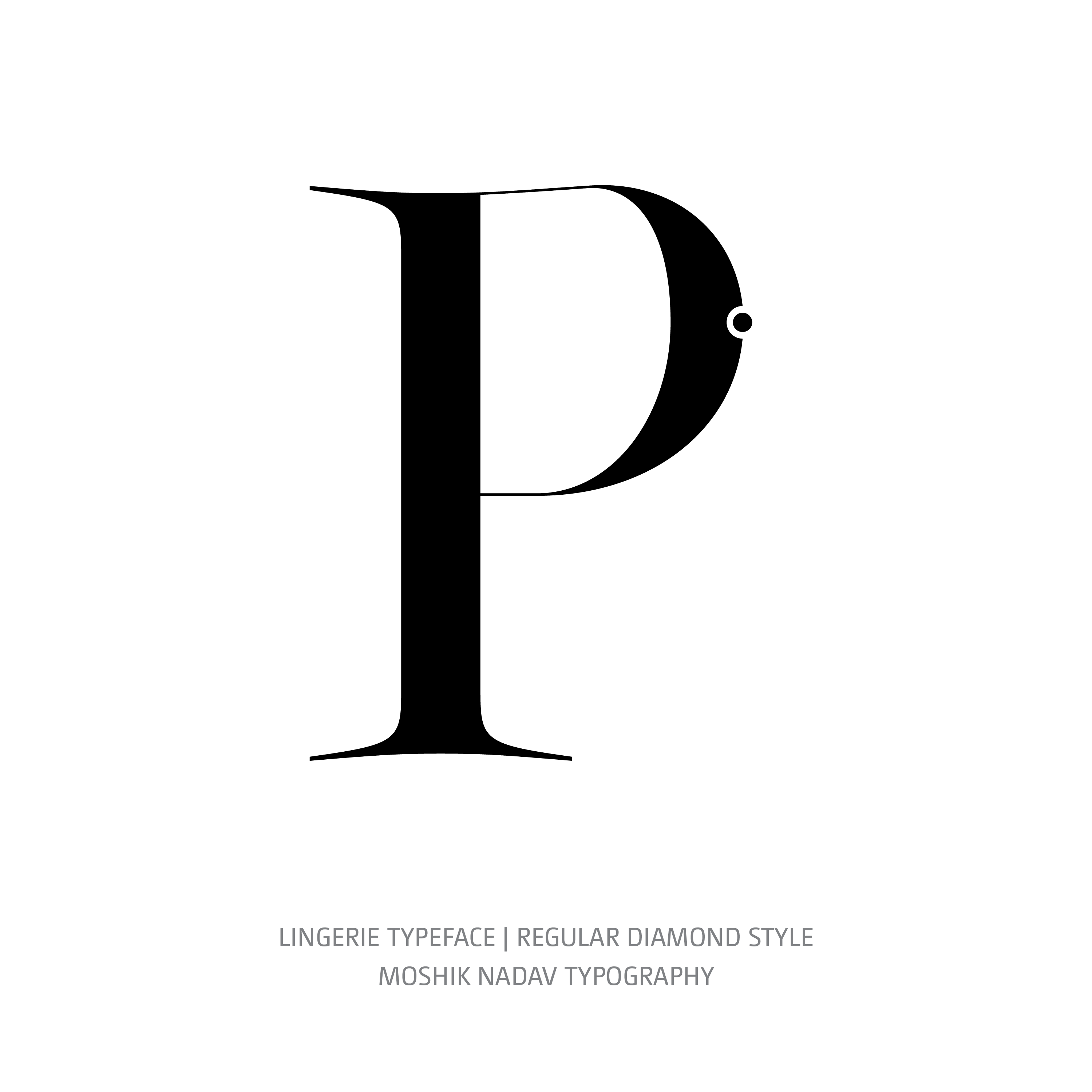 Lingerie Typeface Regular Diamond P