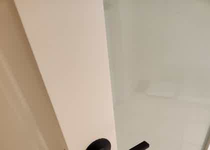 Big Change with 3 Clear and White Laminate Glass Doors in Dublin OH Condo
