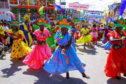 traditional dancers in colorful dresses