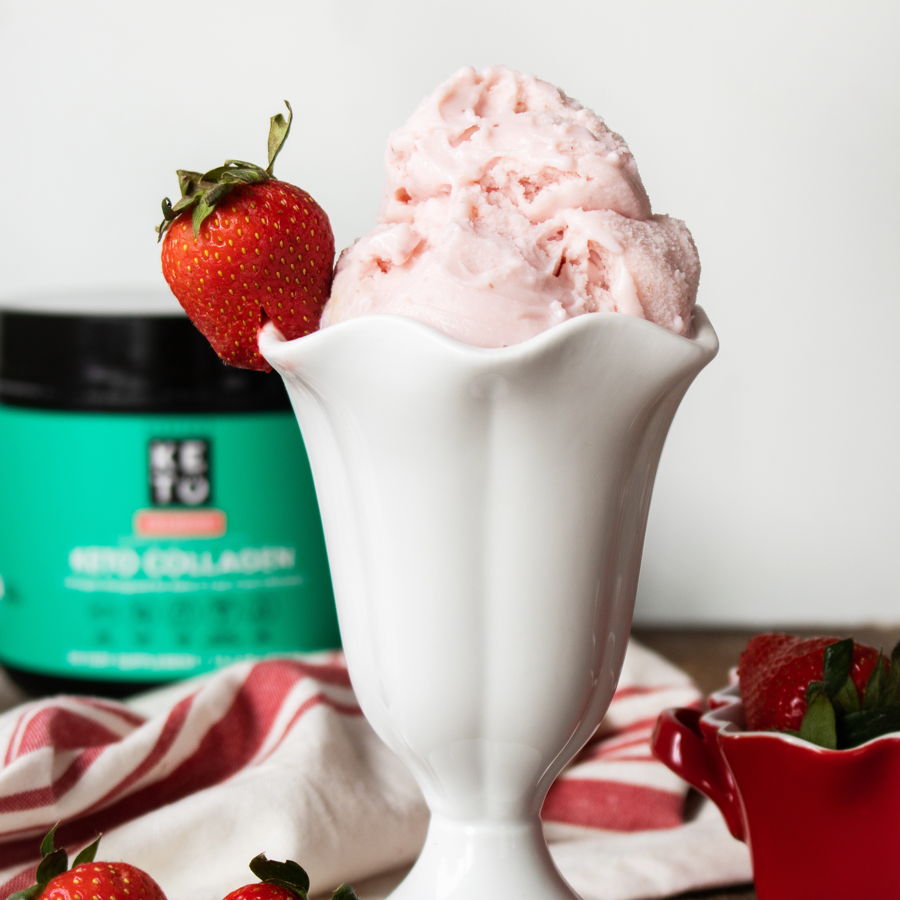 keto strawberry ice cream