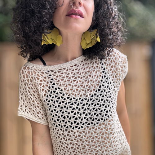 Maak het perfecte T-shirt voor de zomer | Lace Meadow Tee haakpatroon