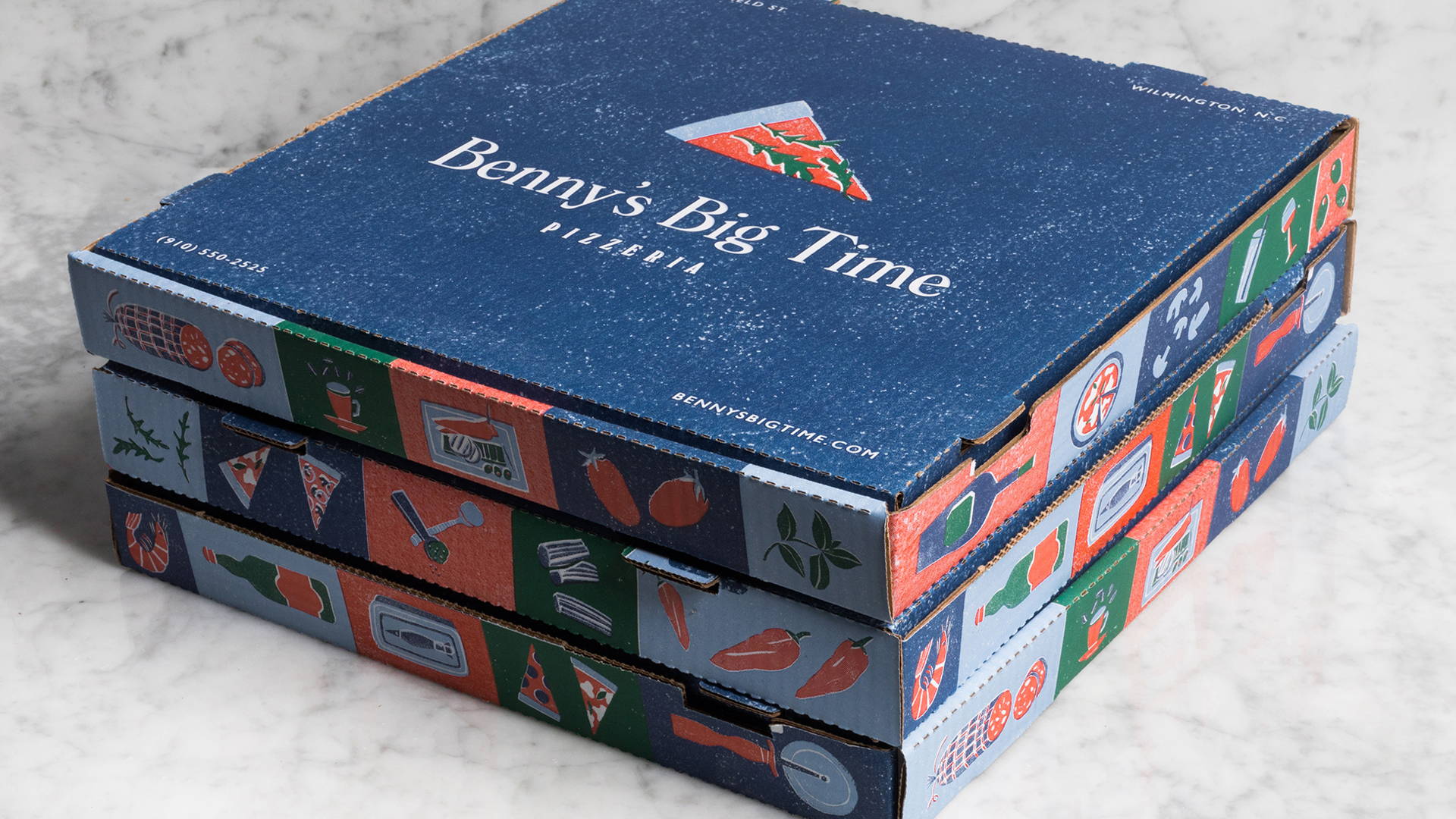 Featured image for The Branding and Packaging For Benny's Big Time Pizzeria Offers a Fresh Take On The Italian Restaurant