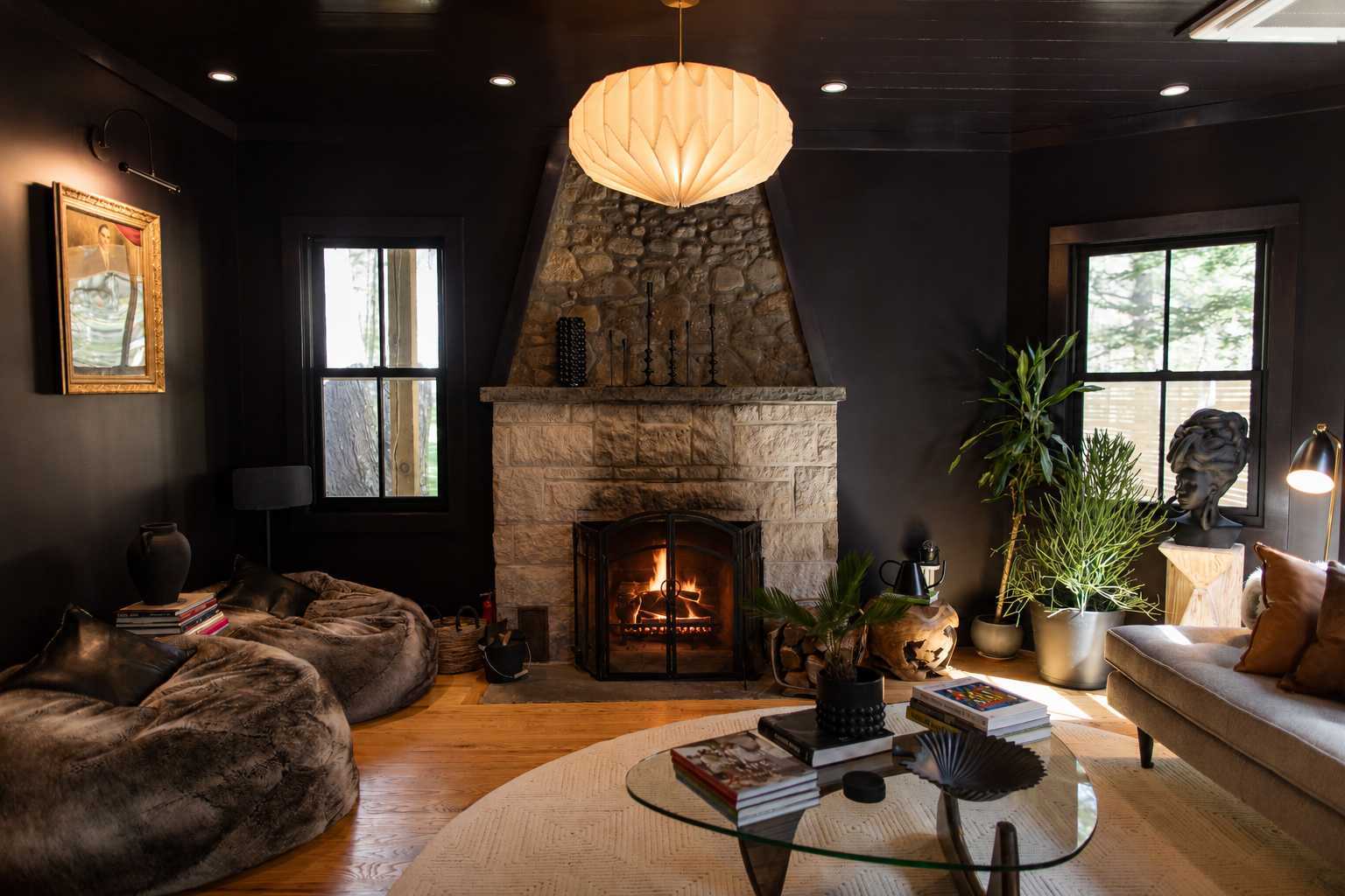 Stone Fireplace and Fire Pit, The Perfect Catskills Evening